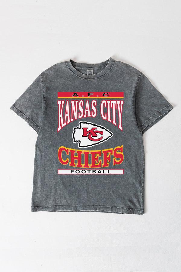 gameday couture KANSAS CITY CHIEFS CLASSIC GRIND WASHED RELAXED FIT TEE