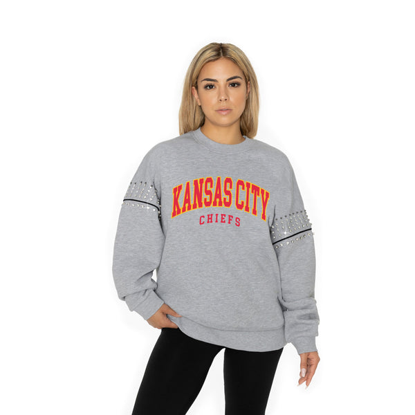 Gameday Couture KANSAS CITY CHIEFS Competitive Edge Jewel-Trim Pullover