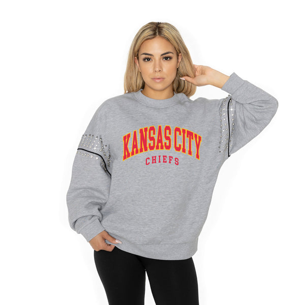 gameday couture KANSAS CITY CHIEFS Competitive Edge Jewel-Trim Pullover