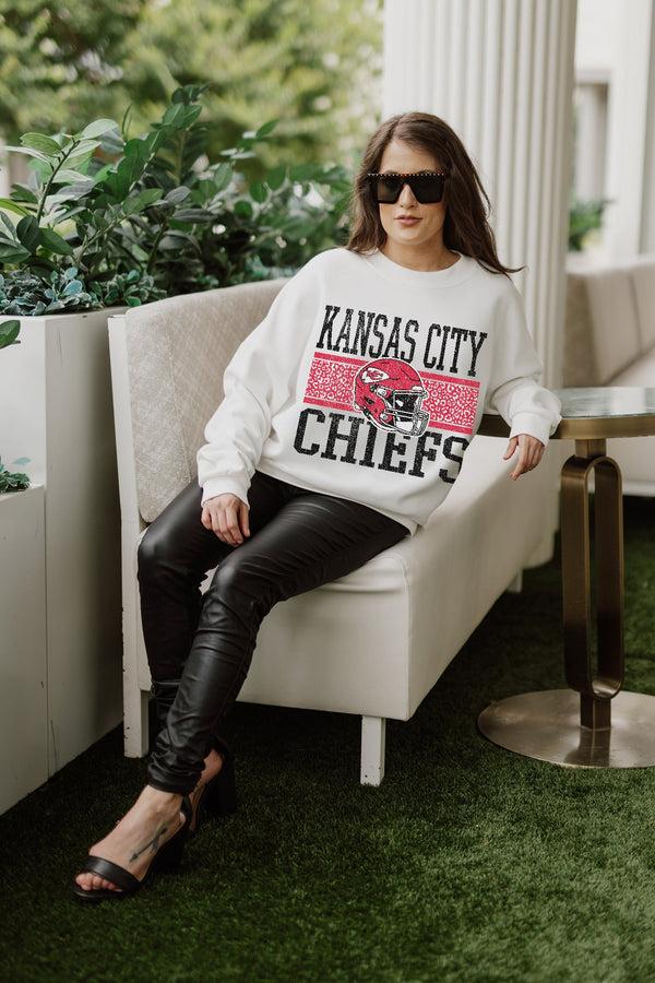 Gameday Couture KANSAS CITY CHIEFS Fair Catch Crewneck Pullover