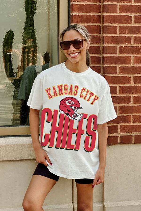 Gameday Couture KANSAS CITY CHIEFS FIERCE FOCUS WASHED RELAXED FIT TEE
