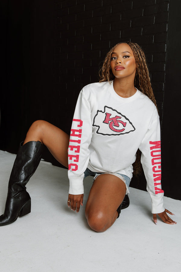 Gameday Couture KANSAS CITY CHIEFS Game Plan Oversized Long-Sleeve Tee