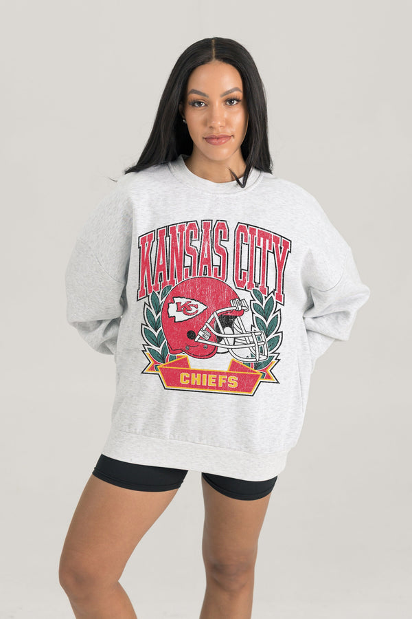 Gameday Couture KANSAS CITY CHIEFS Heritage Fleece Crewneck Pullover