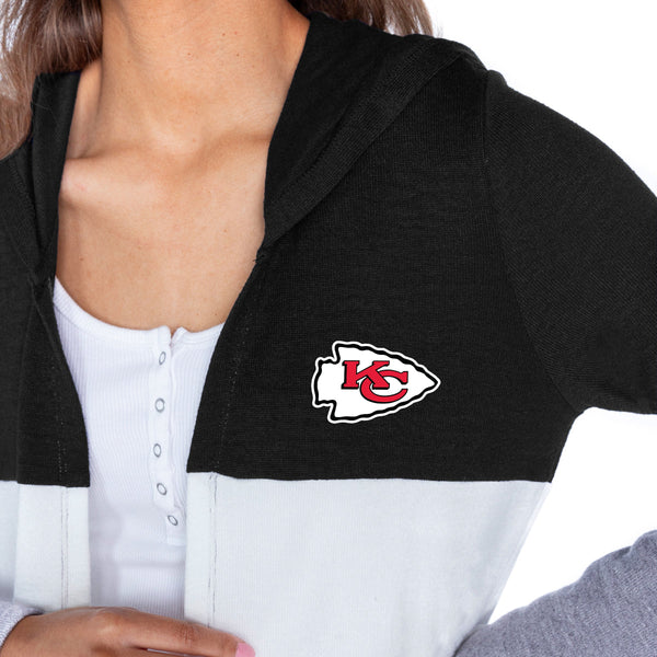 Gameday Couture KANSAS CITY CHIEFS Insignia Lightweight Colorblock Cardigan