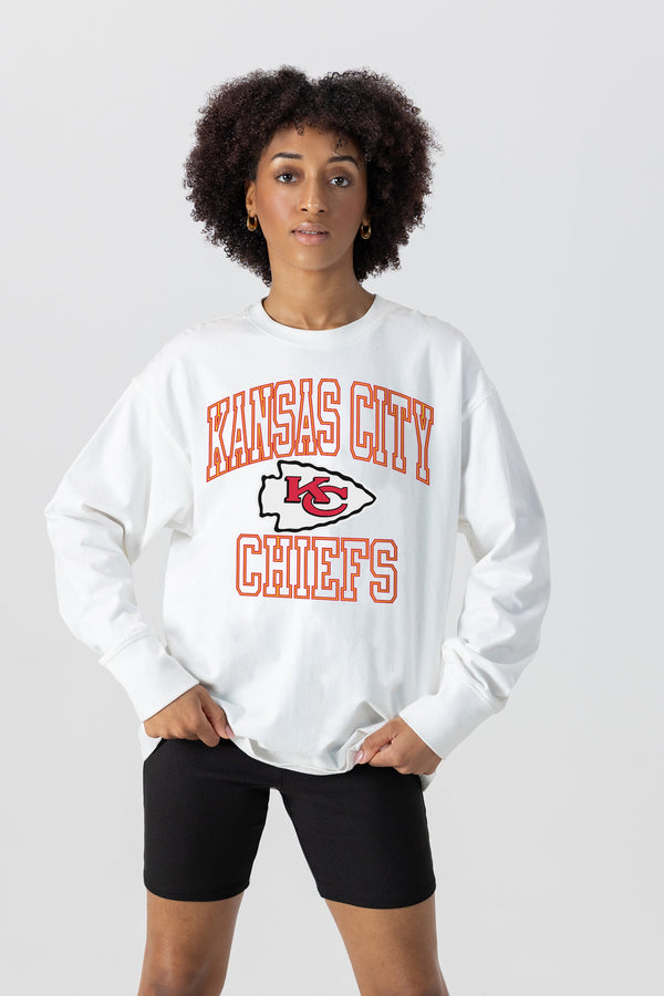 Gameday Couture KANSAS CITY CHIEFS Mind Games Oversized Long-Sleeve Tee