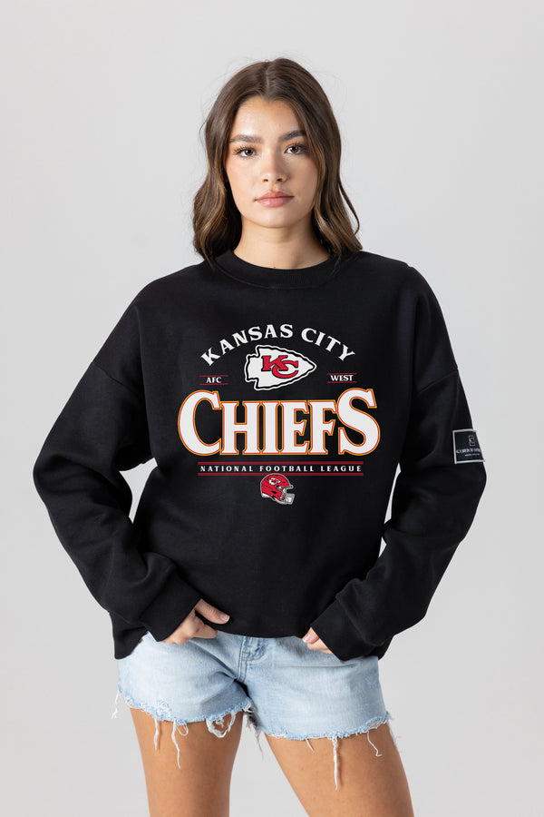 Gameday Couture KANSAS CITY CHIEFS Players Only Fleece Drop-Shoulder Crew