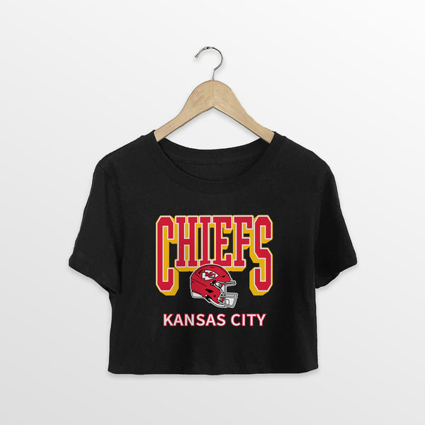 gameday couture KANSAS CITY CHIEFS PURE VICTORY CLASSIC CROP TEE
