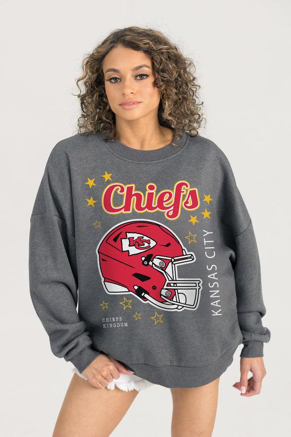 Gameday Couture KANSAS CITY CHIEFS Ready To Rumble Fleece Crewneck Pullover