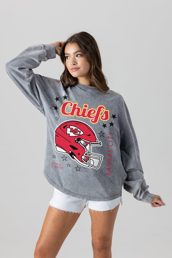 Gameday Couture KANSAS CITY CHIEFS Starbound Oversized Long-Sleeve Tee