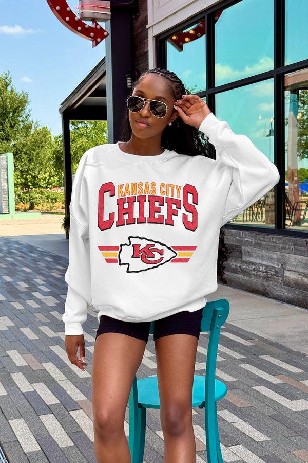 Gameday Couture KANSAS CITY CHIEFS SWIFT STRIKE PREMIUM FLEECE CREWNECK PULLOVER