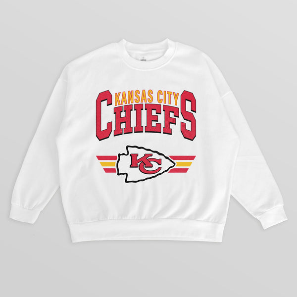 gameday couture KANSAS CITY CHIEFS SWIFT STRIKE PREMIUM FLEECE CREWNECK PULLOVER