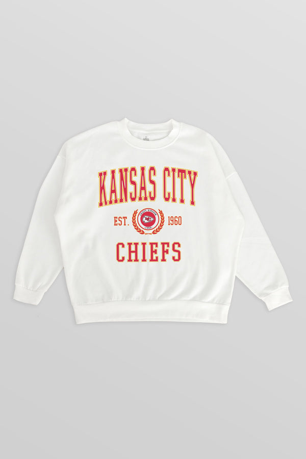 Gameday Couture KANSAS CITY CHIEFS Timeless Triumph Fleece Crewneck Pullover