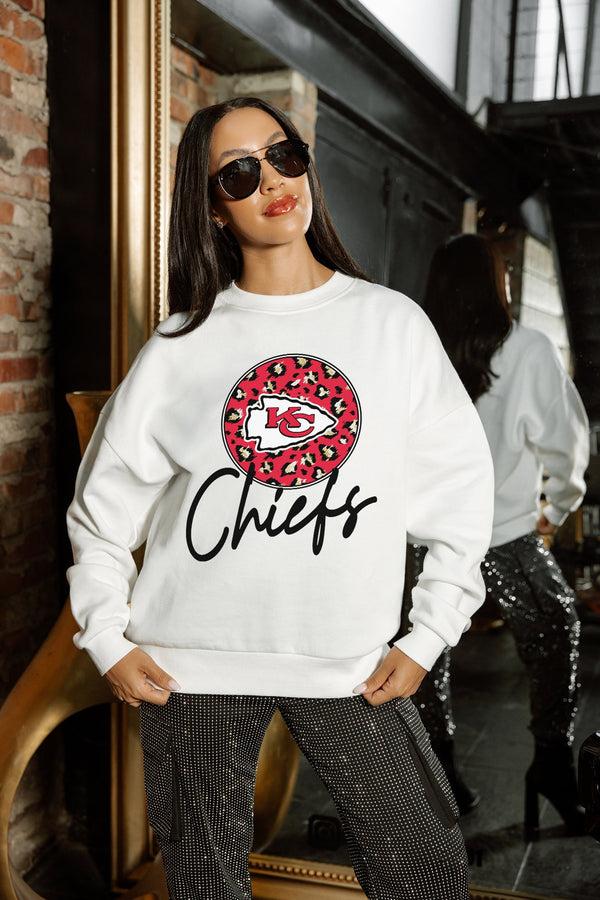 Gameday Couture KANSAS CITY CHIEFS WILD BREAKTHROUGH PREMIUM FLEECE CREWNECK PULLOVER