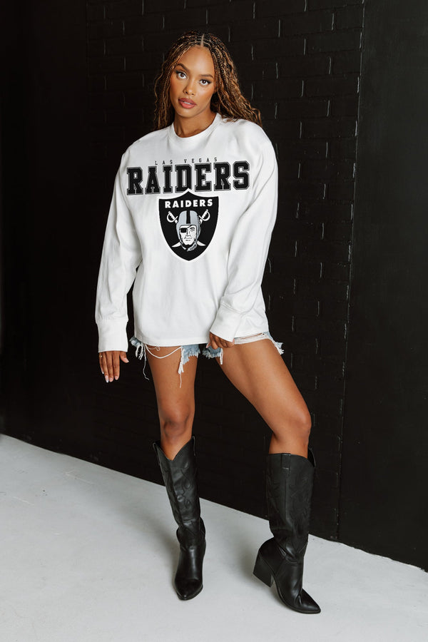 Gameday Couture LAS VEGAS RAIDERS Big Goals Oversized Long-Sleeve Tee