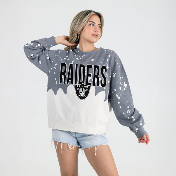 Gameday Couture LAS VEGAS RAIDERS CASUAL FAN LONG-SLEEVE FRENCH TERRY PULLOVER