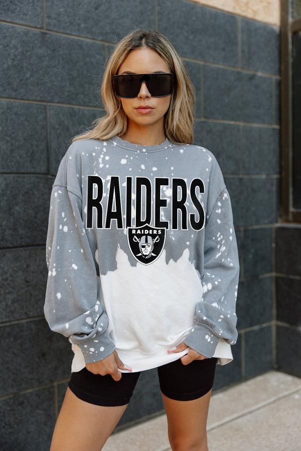 gameday couture LAS VEGAS RAIDERS CASUAL FAN LONG-SLEEVE FRENCH TERRY PULLOVER