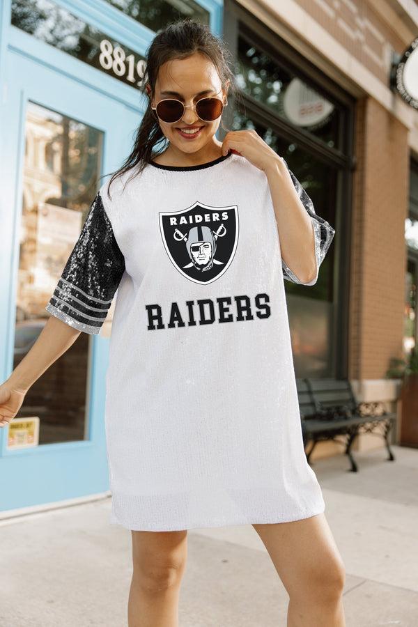 Gameday Couture LAS VEGAS RAIDERS Chic Champs Sequin Jersey Dress