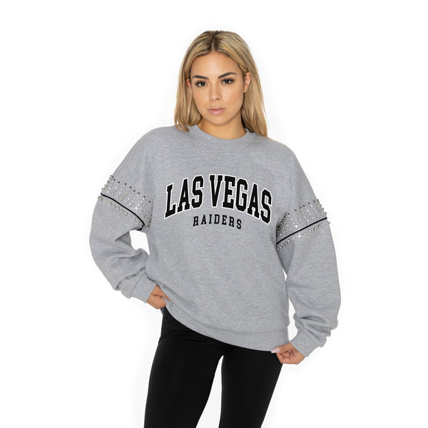 Gameday Couture LAS VEGAS RAIDERS Competitive Edge Jewel-Trim Pullover