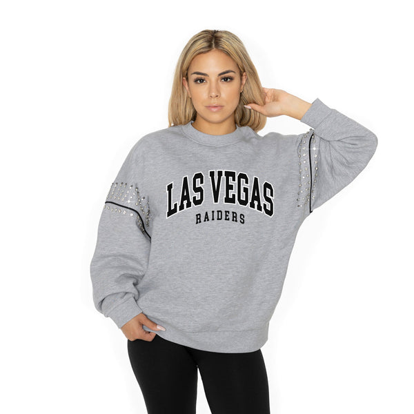 gameday couture LAS VEGAS RAIDERS Competitive Edge Jewel-Trim Pullover