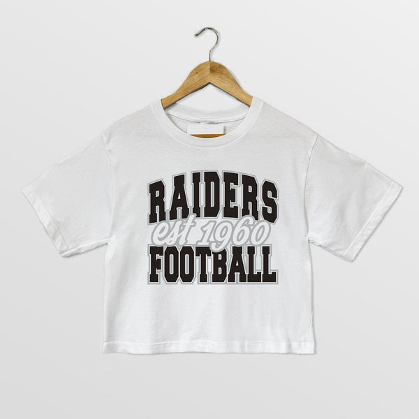gameday couture LAS VEGAS RAIDERS DEEP ROOTS BOXY FIT CROPPED TEE