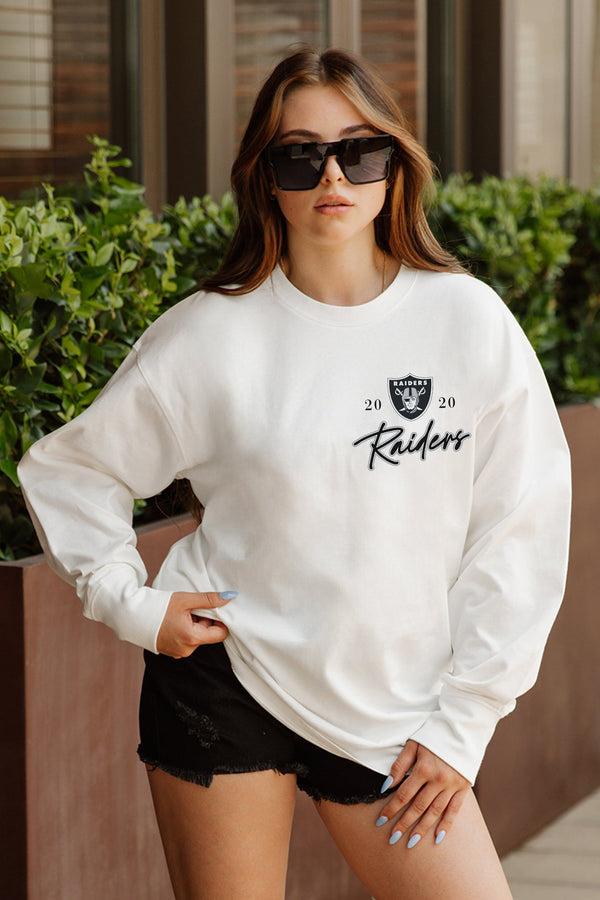gameday couture LAS VEGAS RAIDERS Double Move Oversized Long-Sleeve Tee