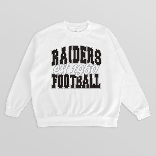 gameday couture LAS VEGAS RAIDERS FADED FORMATION PREMIUM FLEECE CREWNECK PULLOVER
