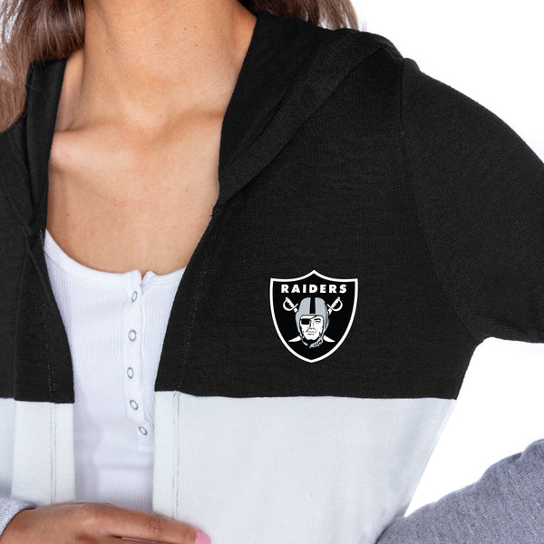 Gameday Couture LAS VEGAS RAIDERS Insignia Lightweight Colorblock Cardigan