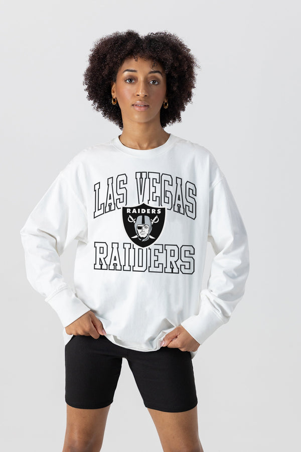 Gameday Couture LAS VEGAS RAIDERS Mind Games Oversized Long-Sleeve Tee