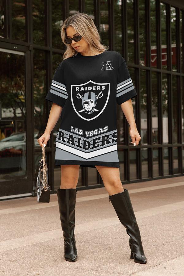 Gameday Couture LAS VEGAS RAIDERS PERFECT SCORE RETRO T-SHIRT DRESS