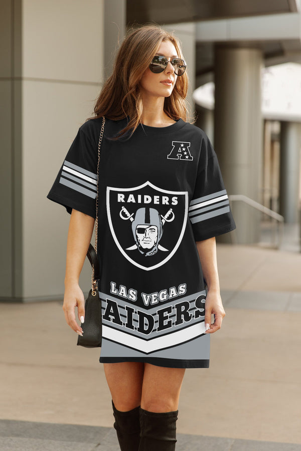 Gameday Couture LAS VEGAS RAIDERS PERFECT SCORE RETRO T-SHIRT DRESS