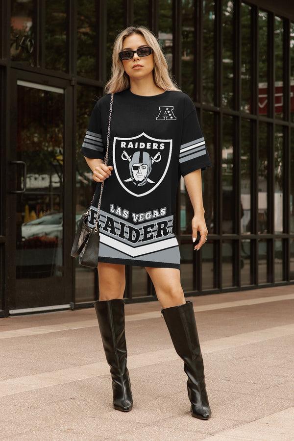 gameday couture LAS VEGAS RAIDERS PERFECT SCORE RETRO T-SHIRT DRESS