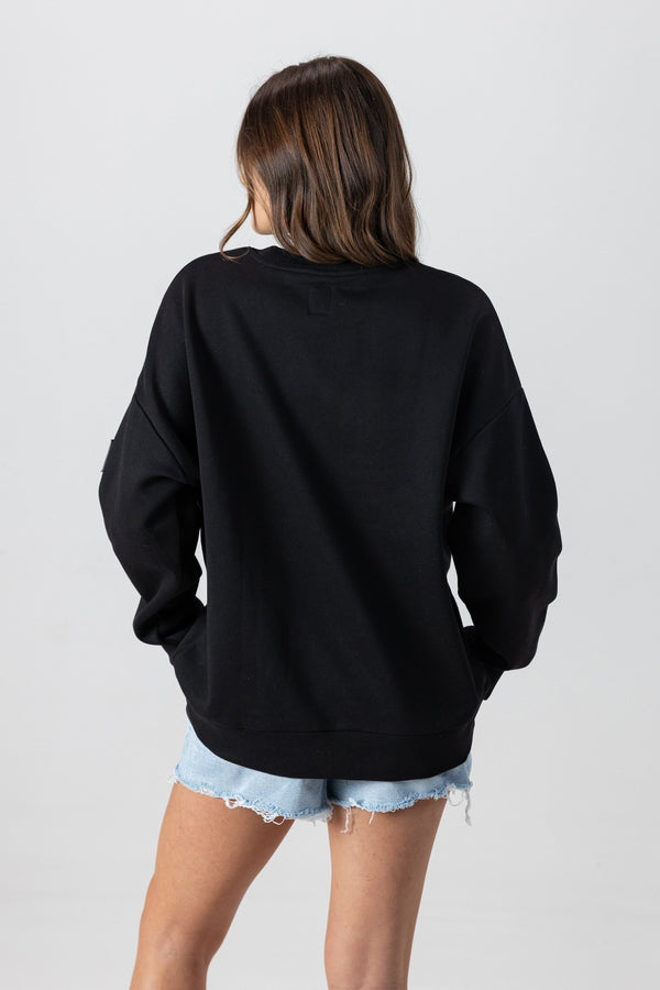 Gameday Couture LAS VEGAS RAIDERS Players Only Fleece Drop-Shoulder Crew