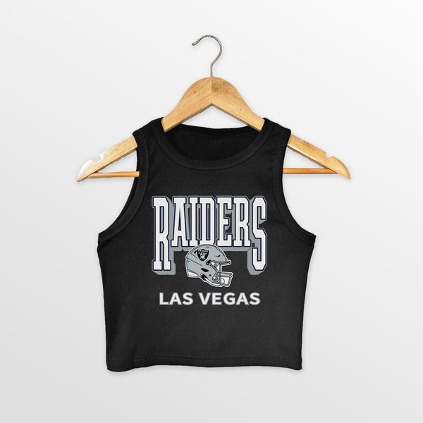 gameday couture LAS VEGAS RAIDERS PURE VICTORY ESSENTIAL RIBBED CROP TANK