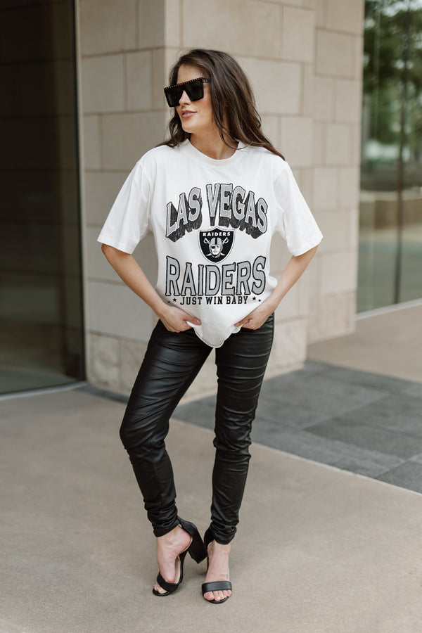 gameday couture LAS VEGAS RAIDERS Shakedown Oversized Crewneck Tee
