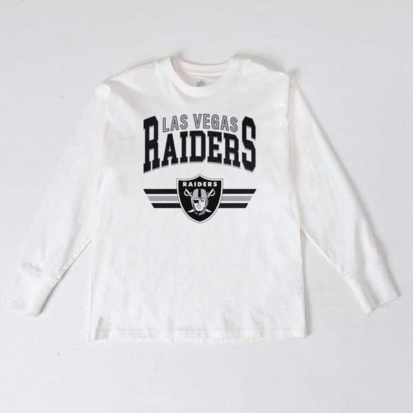gameday couture LAS VEGAS RAIDERS SWIFT STRIKE ESSENTIAL RELAXED FIT LONG SLEEVE TEE