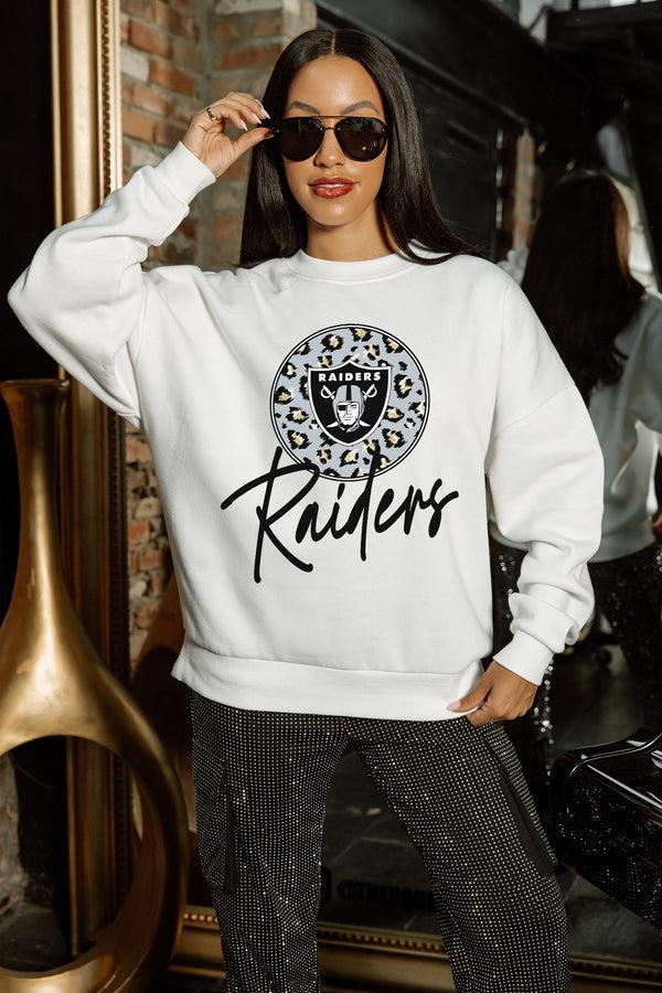Gameday Couture LAS VEGAS RAIDERS WILD BREAKTHROUGH PREMIUM FLEECE CREWNECK PULLOVER