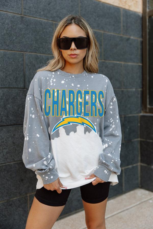 gameday couture LOS ANGELES CHARGERS CASUAL FAN LONG-SLEEVE FRENCH TERRY PULLOVER