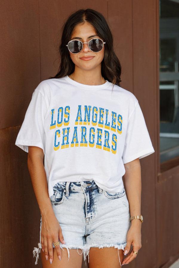 Gameday Couture LOS ANGELES CHARGERS Claim To Fame Boxy-Fit Crop Tee