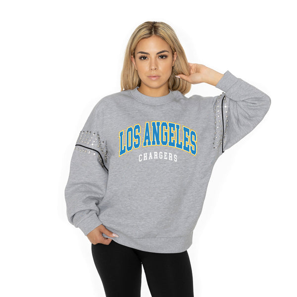 gameday couture LOS ANGELES CHARGERS Competitive Edge Jewel-Trim Pullover