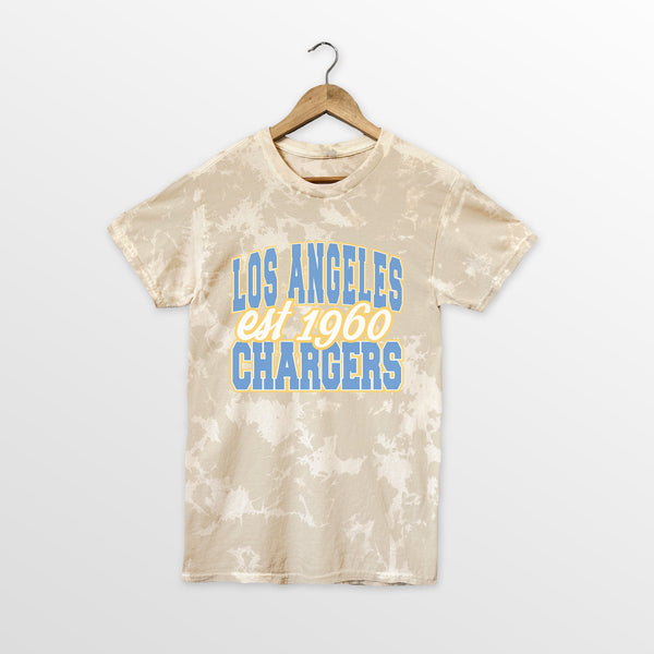 gameday couture LOS ANGELES CHARGERS DEEP ROOTS BLEACH WASH TEE
