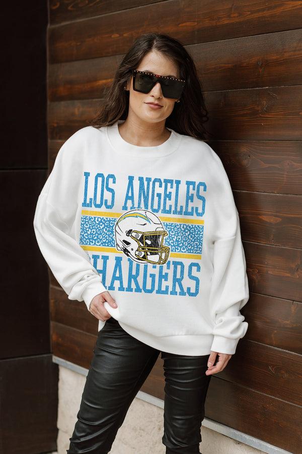 gameday couture LOS ANGELES CHARGERS Fair Catch Crewneck Pullover