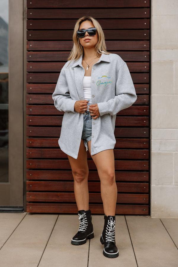 Gameday Couture LOS ANGELES CHARGERS Foundation Fleece Overshirt