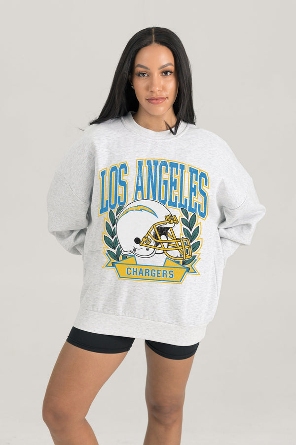 Gameday Couture LOS ANGELES CHARGERS Heritage Fleece Crewneck Pullover