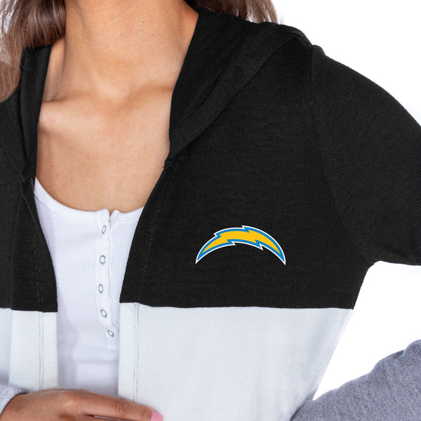 Gameday Couture LOS ANGELES CHARGERS Insignia Lightweight Colorblock Cardigan