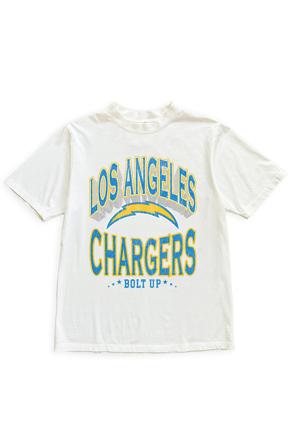 Gameday Couture LOS ANGELES CHARGERS Shakedown Oversized Crewneck Tee