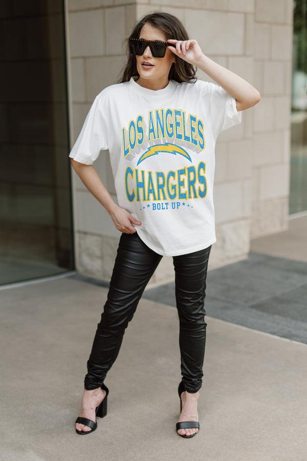 Gameday Couture LOS ANGELES CHARGERS Shakedown Oversized Crewneck Tee