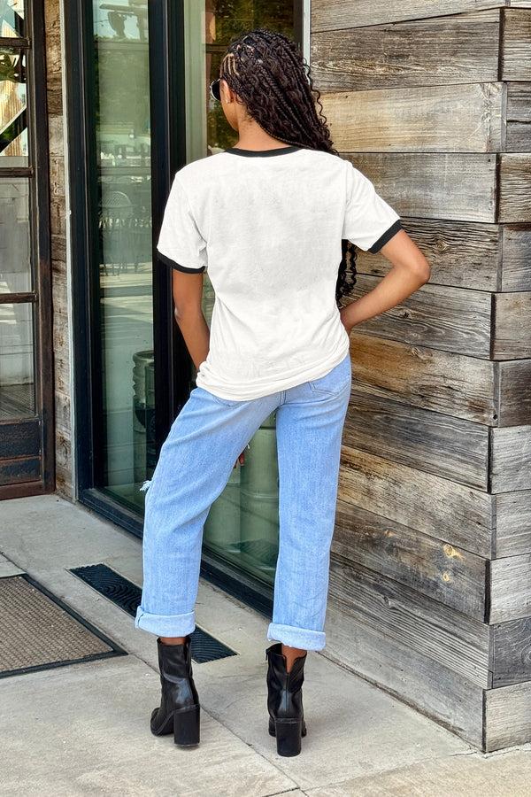 Gameday Couture LOS ANGELES CHARGERS SWIFT STRIKE VINTAGE RINGER TEE