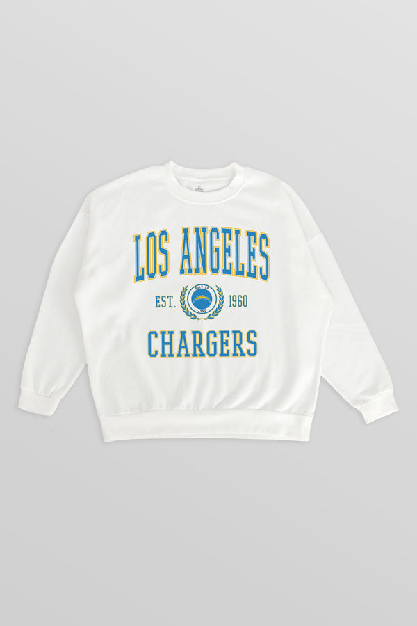 Gameday Couture LOS ANGELES CHARGERS Timeless Triumph Fleece Crewneck Pullover