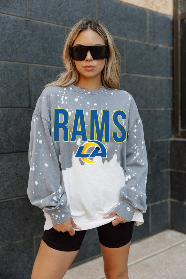 gameday couture LOS ANGELES RAMS CASUAL FAN LONG-SLEEVE FRENCH TERRY PULLOVER