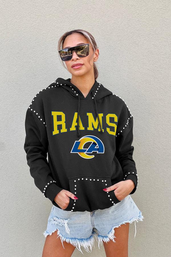 gameday couture LOS ANGELES RAMS Catch The Vibe Studded-Detail Hoodie